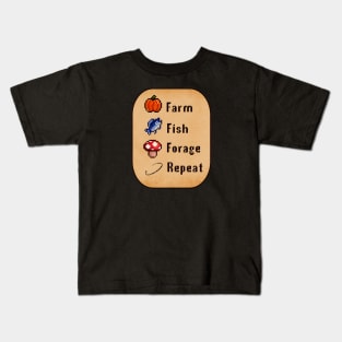 Farm Fish Forage Repeat Kids T-Shirt